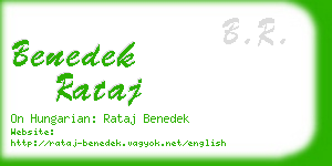 benedek rataj business card